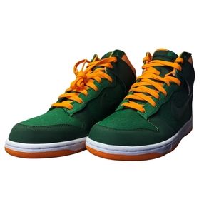 Nike Dunk High Court Green/Gorge Green/Vivid Orange Size 10